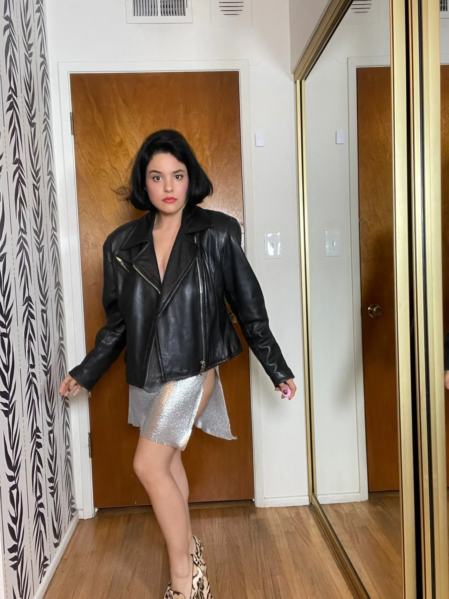 Vintage 80s "Luis Alvear" Leather Jacket - Fits Up To Size L
