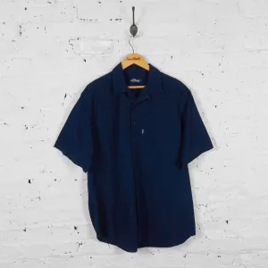Vintage Cotton Overshirt - Navy - L