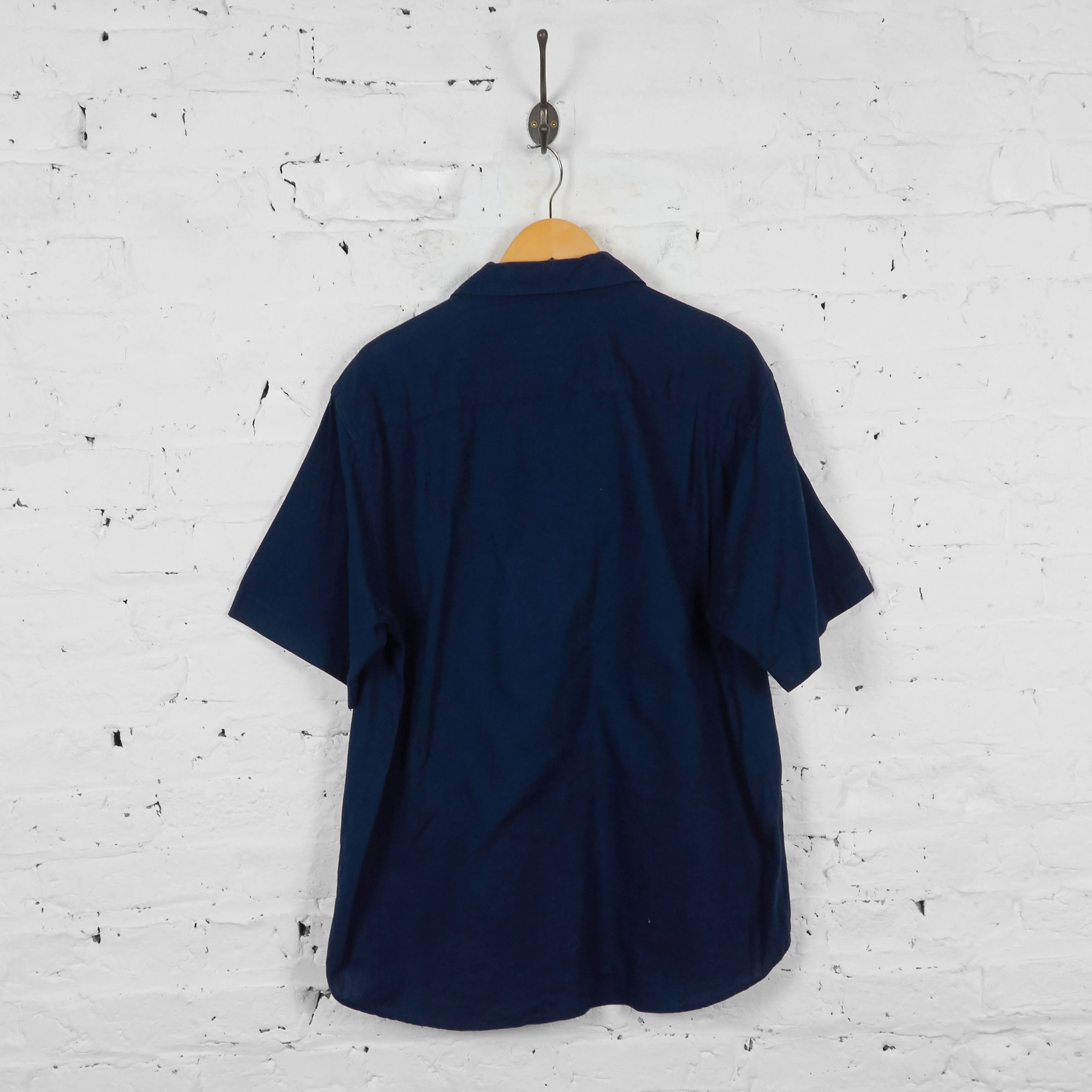 Vintage Cotton Overshirt - Navy - L