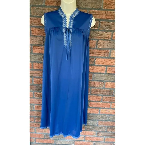 Vintage Dead Stock ShadowLine Set Small Sleeveless Gown Lng Slev Duster Robe NWT