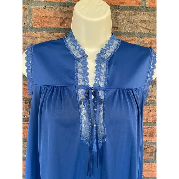 Vintage Dead Stock ShadowLine Set Small Sleeveless Gown Lng Slev Duster Robe NWT