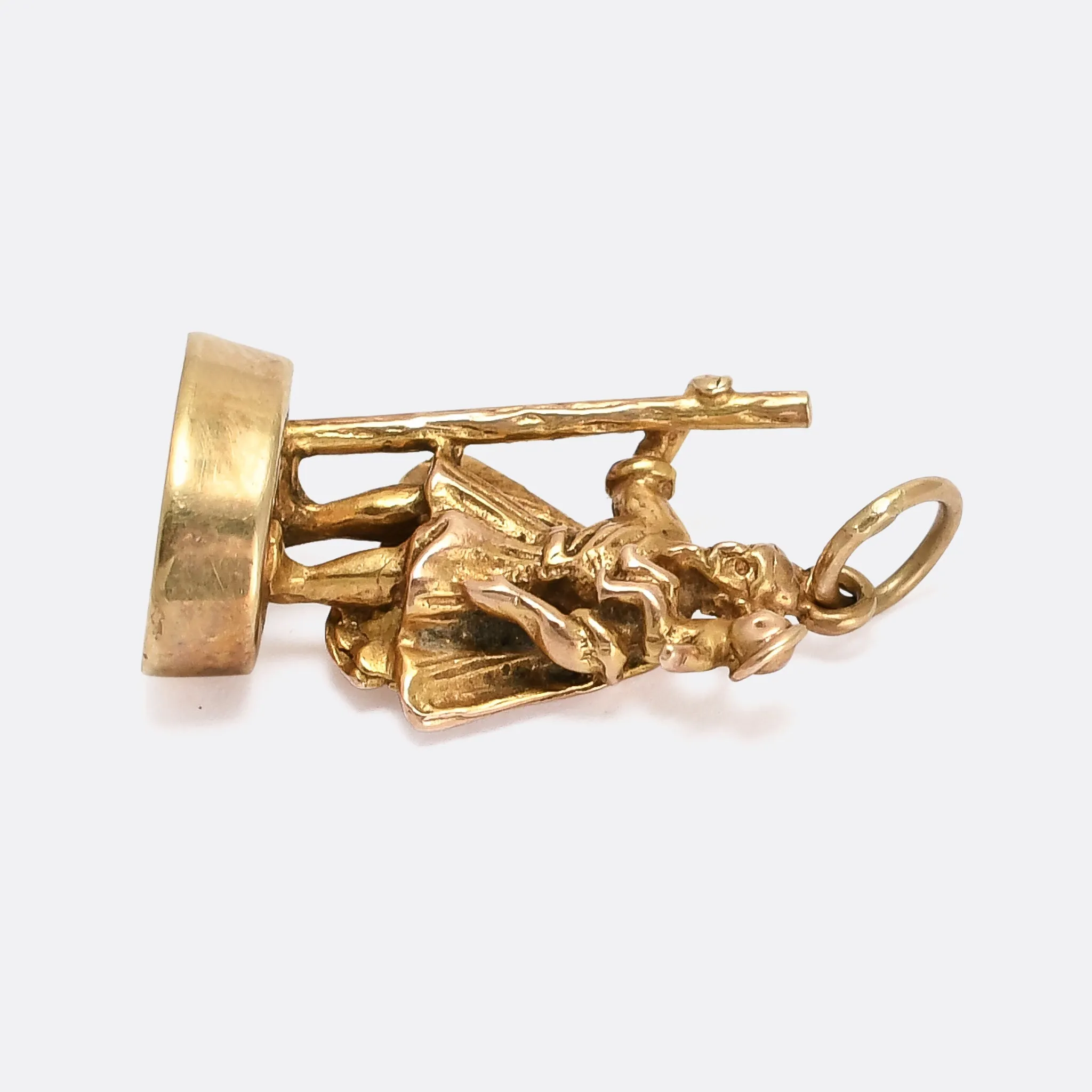 Vintage Figural Saint Christopher Fob Pendant