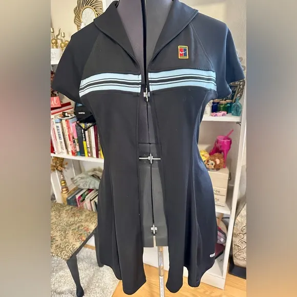 Vintage Nike Challenge Court Tennis Dress 90s Sz M Preppy Retro Country Club