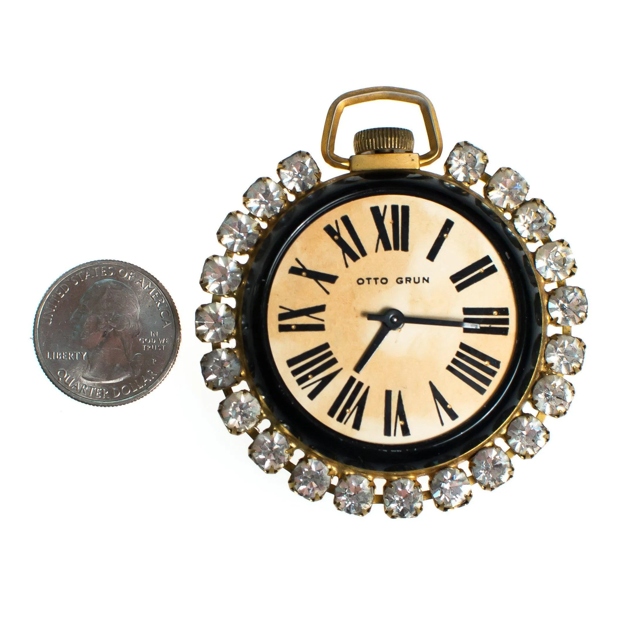 Vintage Otto Grun Watch with Diamante Crystals