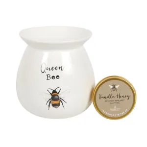 Wax Melt Burner Gift Set - Queen Bee Design with Vanilla Honey Melt