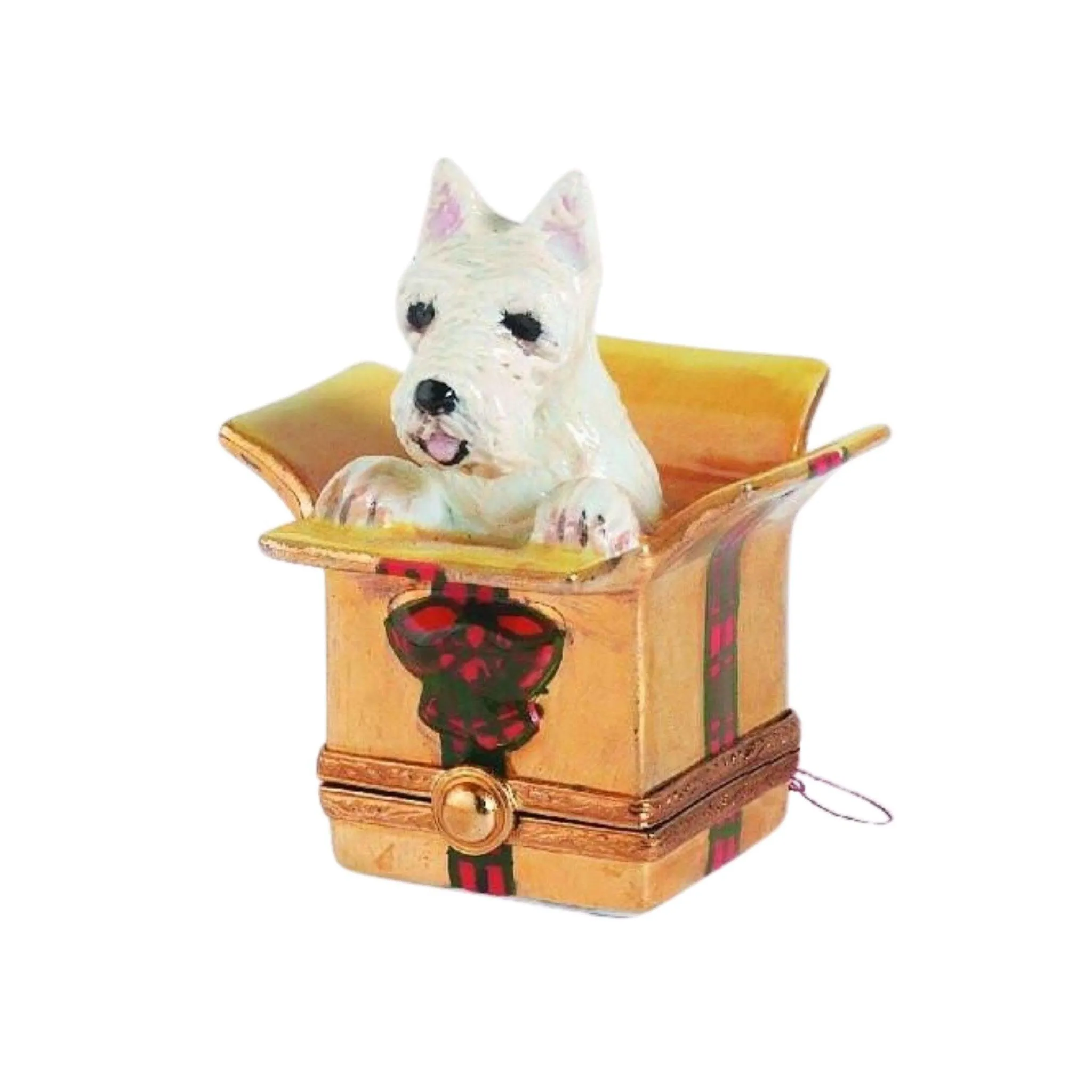 Westie Dog In Christmas Present