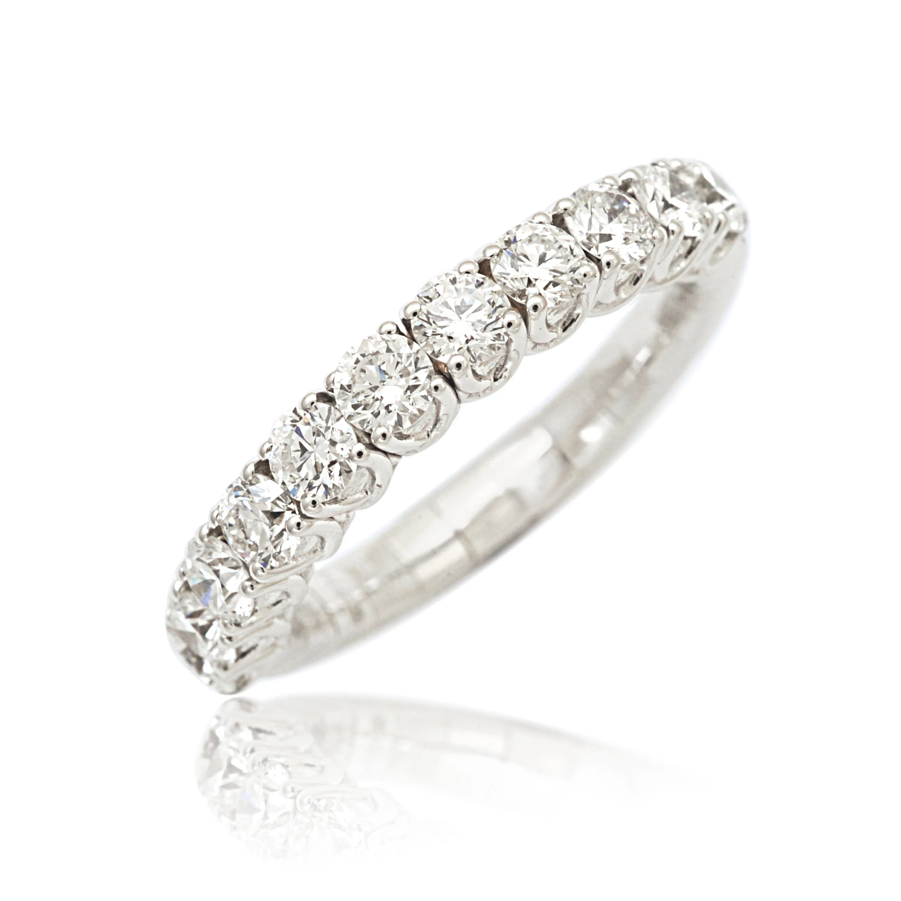 Xpandable™ half-way eternity diamond band